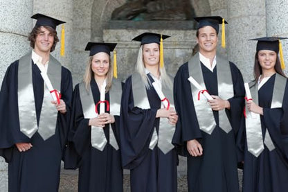 MyGradDay Plain Graduation Stole Colorful Stole for Adult Length 60",Rich in Color - color: Grey