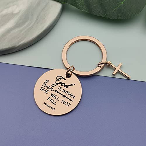 Vadaka Religious Christian Keychain for Women Girls Daughter Bible Verse Keychain Encouragement Inspirational Gifts Baptism Present Jewelry Easter Prayer Gifts Birthday Thanksgiving Gift