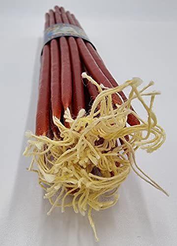 TALISMAN4U 33 Beeswax Taper Candles 11 inch Jerusalem Church Candles - color: Red