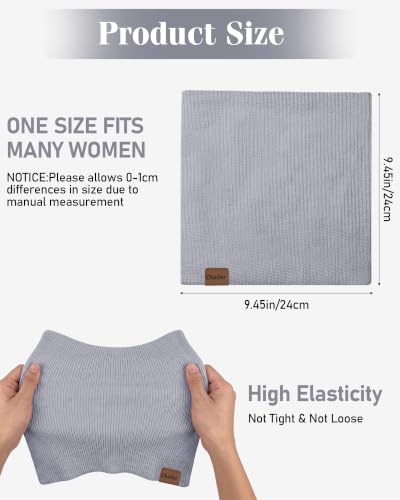 Chalier Infinity Scarf Neck Warmer, Fleece Lined Winter Scarves - color: A-gray