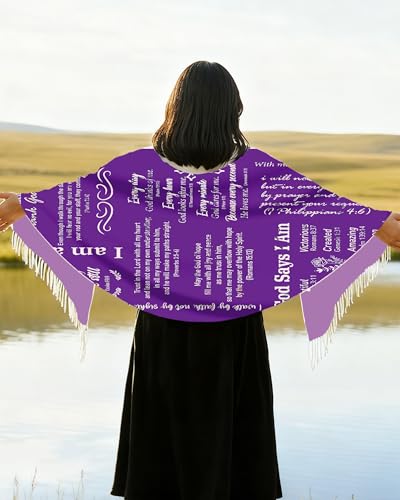 Bozidol Prayer Shawls and Wraps for Women - color: Purple 02