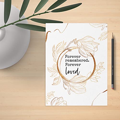 Andaz Press Jumbo Sympathy Card with Envelope, Sorry For Your Loss Card, Forever Remembered Forever Loved, Pet Loss Condolences Card with Big Blank Space to Send to Friends, Family, 8.5" x 11", 1-Pack - color: Forever Remembered Forever Loved