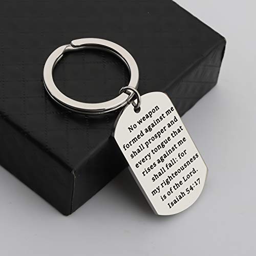 Gzrlyf Isaiah 54:17 Bracelet No Weapon Formed Against Me Shall Prosper Bracelet Religious Gifts - style: Keychain