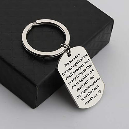 Gzrlyf Isaiah 54:17 Bracelet No Weapon Formed Against Me Shall Prosper Bracelet Religious Gifts - style: Keychain