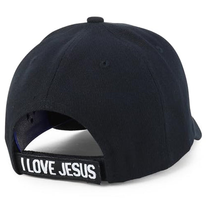 Trendy Apparel Shop Only Jesus Praying Hand Embroidered Christian Ball Cap - color: Black 2