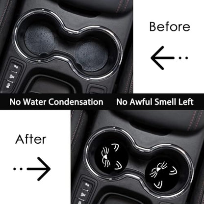 2 Pack Cat Car Cup Holder Coasters Universal Neoprene Coasters - color: Cat