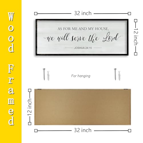 As for Me and My House We Will Serve the Lord Wall Decor 32"×12" Black - color: As for Me and My House (Black), size: 32"L x 12"W