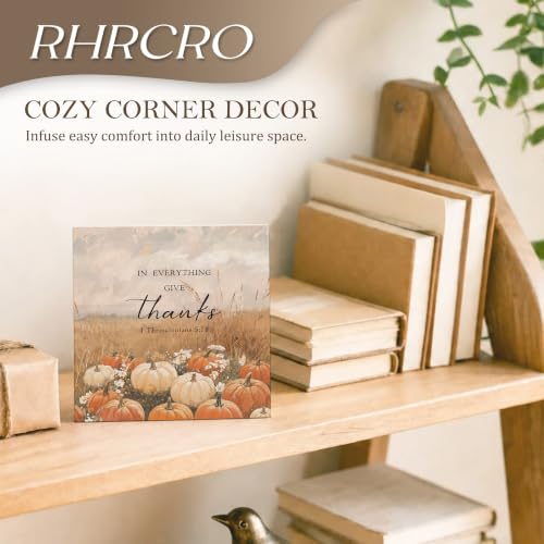 Thanksgiving Fall Christian Decor Wooden Box Sign - color: Fall-17