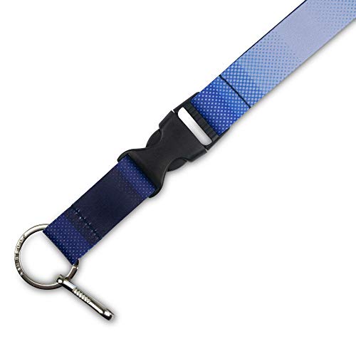 Limeloot Lanyard – Soft Neck Lanyard with Quick Release & Key Ring – ID Badge Holder & Keychain Lanyard for Men & Women - color: Blue