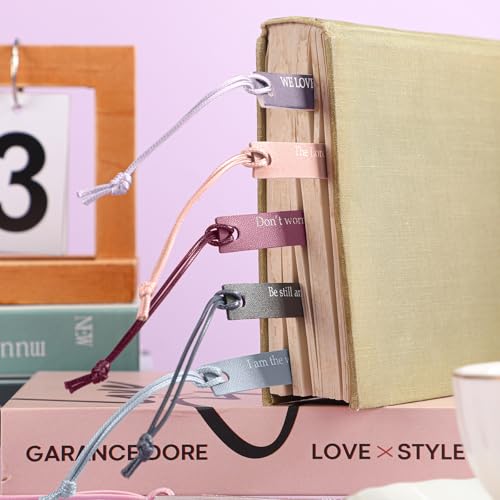 Skyygemm 10 Pcs Christian Bookmarks Christmas Gift for Women, Pink Purple - color: Pink Purple