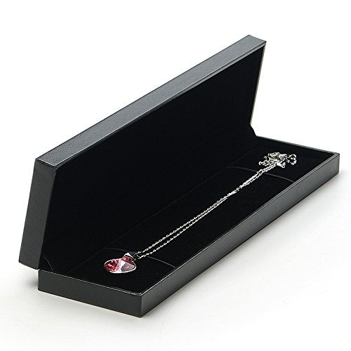 Oirlv Black Necklace/Bracelet Gift Box Jewelry Display Storage Case - color: Long necklace box