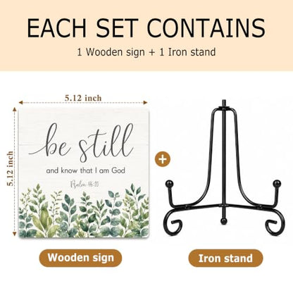 Be Still and Know That I Am God Wood Sign 5.1" Christian Decor(033 - color: Be still4