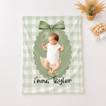 Personalized Goose Baby Blanket, Garden Goose Nursery Throw Gift - color: #Ver10