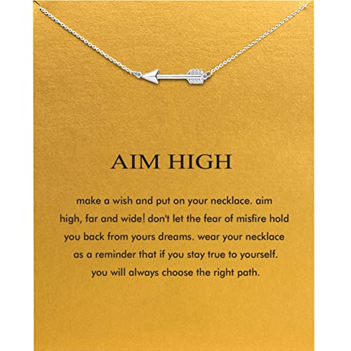 Baydurcan Silvery Necklace for Women Pendant Chain Friendship Necklace Gift - style: arrow s