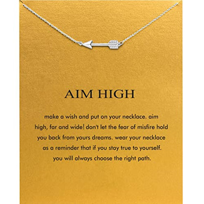 Baydurcan Silvery Necklace for Women Pendant Chain Friendship Necklace Gift - style: arrow s