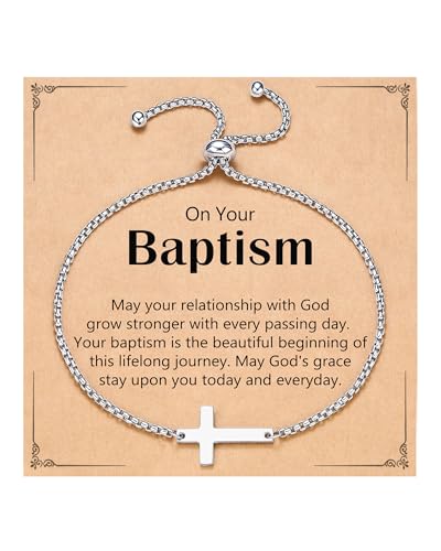 Cross Bracelet Baptism Confirmation Gifts for Girls Women - style: Baptism