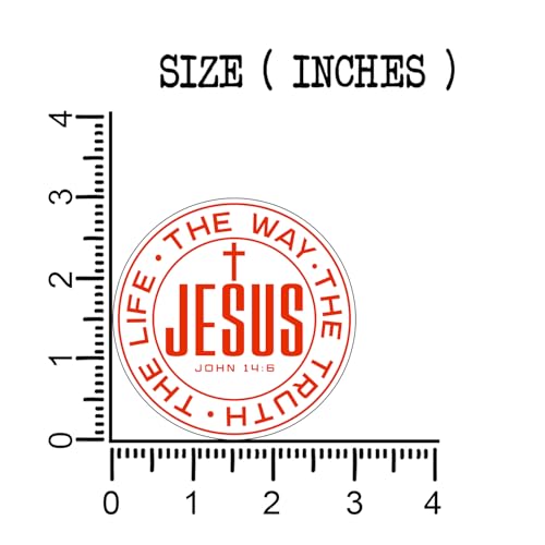 (3Pcs) Jesus The Way The Truth The Life Sticker Christian Inspirational Decals Motivational Decorate Laptop Phone Books Water Bottles Kindles Tumbler Waterproof Vinyl Stickers 3'' Inch - color: Jesus the Way the Truth the Life1
