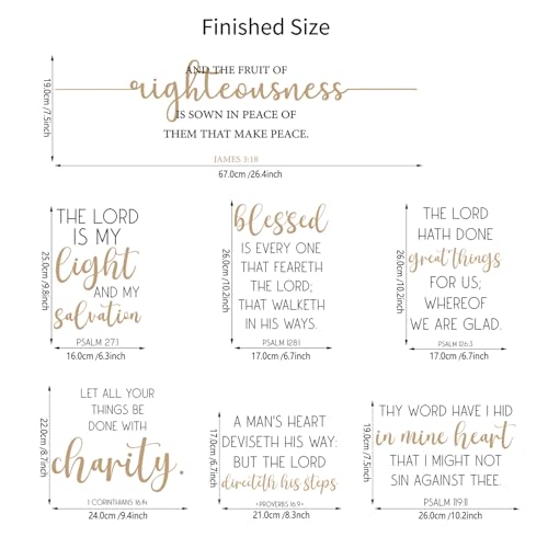 BBTO Bible Verse Stickers Peel & Stick,the Lord is My Light - style: The Lord Is My Light