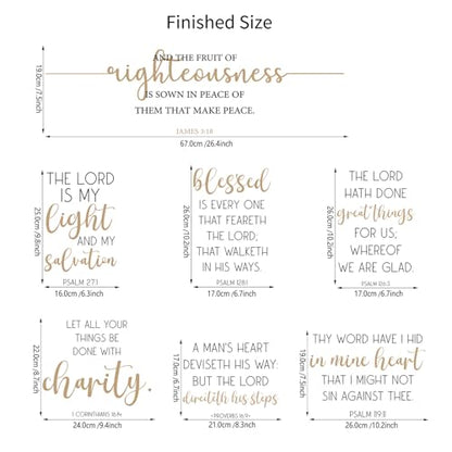 BBTO Bible Verse Stickers Peel & Stick,the Lord is My Light - style: The Lord Is My Light