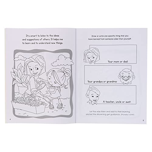 Wise Words for Little Hearts Coloring Book and Activity Fun Book From Proverbs