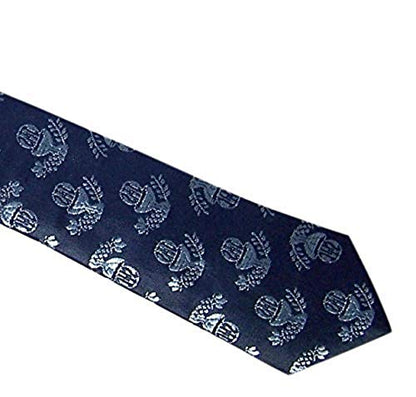 Navy Blue First Communion Tie for Boys with IHS Chalice Design, 13 1/2 Inch