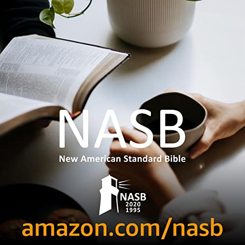 NASB Large Print Compact Bible, Black, Genuine Cowhide Leather, 2020 text