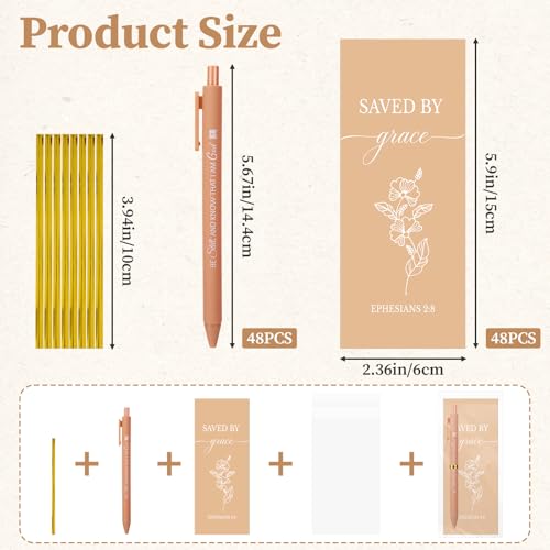 96 Pcs Bible Verse Pens With Bookmarks Scripture Christian Pens Bulk Motivational Inspirational Pen Ballpoint Religious Quote Christian Gifts Bulk For Women Men Pastor Coworker Employee Teacher Nurse