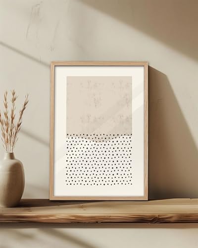 KensTro 16x20 Oak Framed Beige Christian Abstract Wall Art - color: Christian Abstract Biblical Theme-Framed, size: 20"L x 16"W
