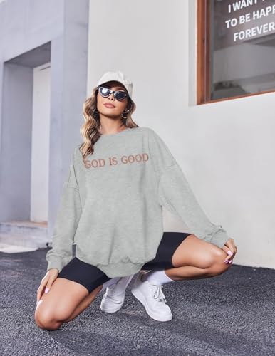 Oversized Sweatshirt for Women Funny Saying Sweatshirts Casual Graphic Pullover Fall Fashion Long Sleeve Shirt - color: Gray-2, size: XX-Large