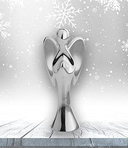 Nambe Angel Figurine | 5 Inch Miniature Nativity Holiday Figurine | Beautiful Symbol for Christmas Home Décor | Made of Metal Alloy | Designed by Alvaro Uribe - style: Angel