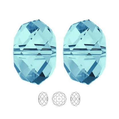 24pcs Adabele Austrian 6mm Faceted Rondelle Crystal Beads Aquamarine Blue - color: Aquamarine blue, size: 4mm x 6mm - 24pcs