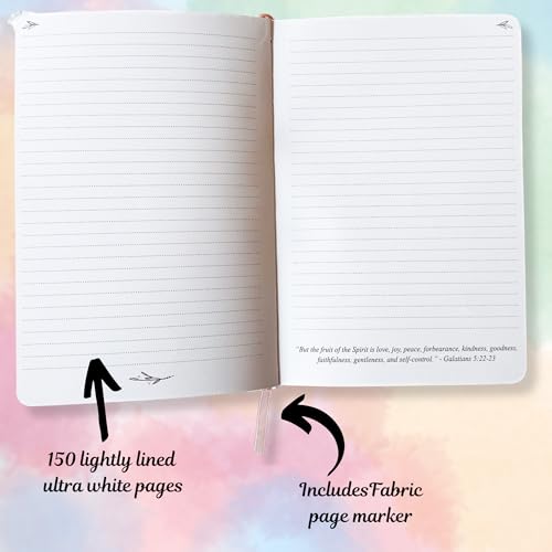 Elly & Grace Prayer Journal for Women, Womens Prayer Journal and Bible Journal, Great Bible Study Journal, Gratitude Journal, or Daily Prayer Journal - 8.5" x 5.5" - 150 Page Lined Journal (Be Still) - color: Be Still