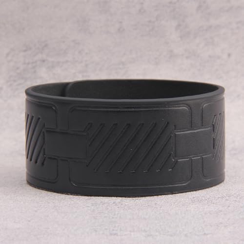 GelConnie Punk Leather Cuff Bracelet Adjustable Straps Wrap Bracelets Arm Armor Cuff Gothic Leather Wristbands for Men, Women - color: MLPB085-Black