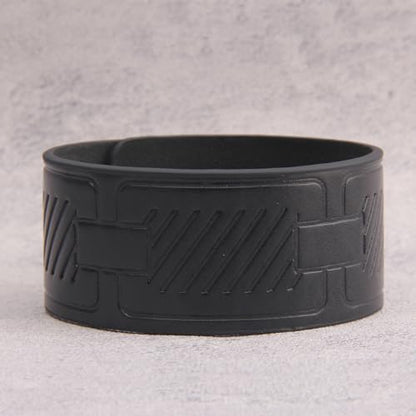 GelConnie Punk Leather Cuff Bracelet Adjustable Straps Wrap Bracelets Arm Armor Cuff Gothic Leather Wristbands for Men, Women - color: MLPB085-Black