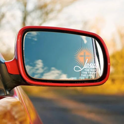 The Way The Truth The Life Christian Car Decal - color: The Way the Truth the Life Cross