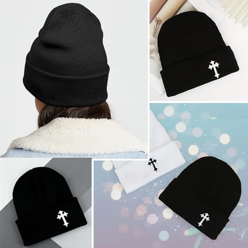 Beanies for Men & Women - Knit Beanie, Warm & Soft Beanie hat, Daily Knit Hat - color: Cross