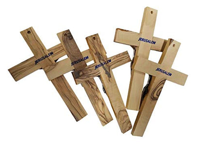 Bethlehem Gifts TM Handcarved from Bethlehem Olive Wood Cross Crucifix (Crucifix, 10") - color: Crucifix, size: 10"L x 10"W