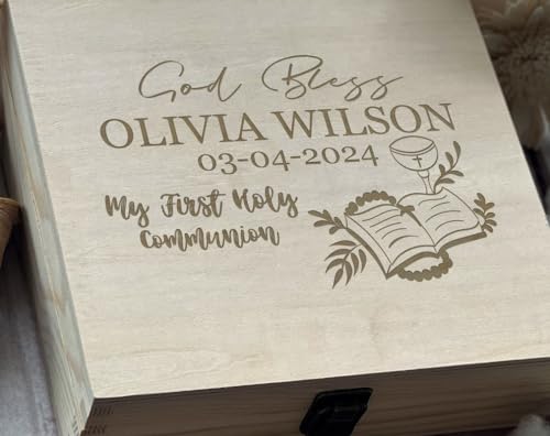 Custom Engraved First Holy Communion Keepsake: Name and Date for a Spiritual Milestone - Cherished Gift for a Holy Day