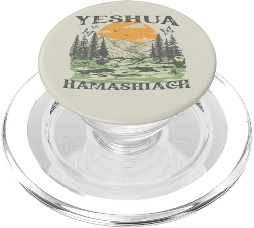 Yeshua Hamashiach Jesus Scripture Christian Bible Faith PopSockets MagSafe PopGrip for iPhone - style: MagSafe