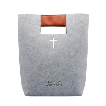 Bible Bag, Felt Carrying Book Cover Case Church Tote Handbag Christian Gift