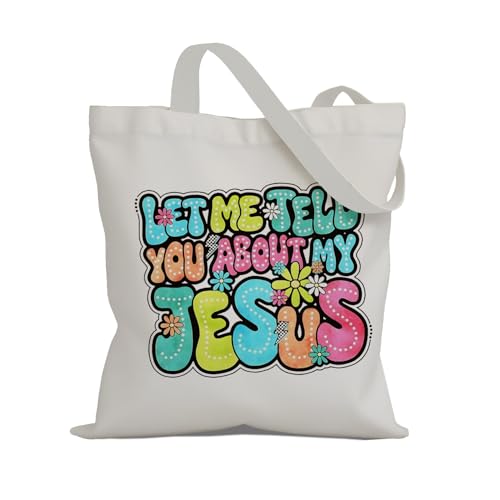 Christian Canvas Tote Bag,Christian Bags For Women. - color: White Christian Totebag-5