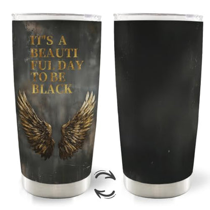 Inspirational Black Women Gifts 20oz Travel Coffee Mug Tumbler - color: black3