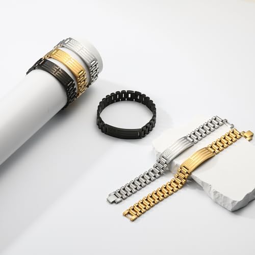 American Flag Bracelets Christian Christma Gifts for Men - color: Gold