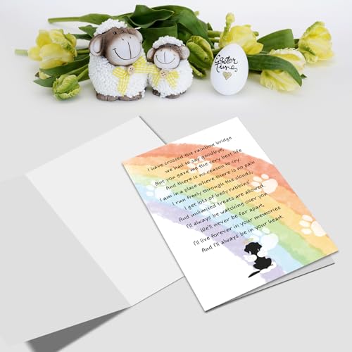 Nchigedy Loss of Dog Sympathy Card for Dog Lover, Pet Sympathy Card for Dogs, Pet Memorial Gift, Pets Bereavement Cards - color: #10