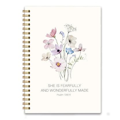 UYlKG Christian Notebook for Women, Christian Art Gifts Journal, Prayer Journal for Women, Bible Journaling Notebook,80 Sheets 5.8x8.3,Psalm 139:14 - color: Psalm 139:14(Style1)