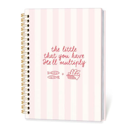 Christian Spiral Notebook for Women,Jesus Feeds the 5000 Journal,A5 - color: Jesus Feeds the 5000