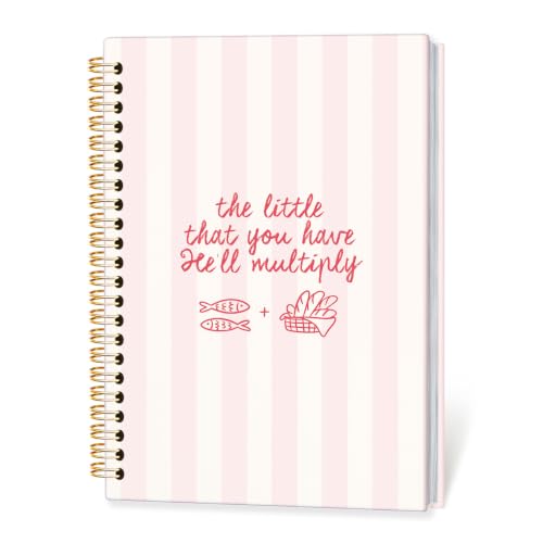 Christian Spiral Notebook for Women,Jesus Feeds the 5000 Journal,A5 - color: Jesus Feeds the 5000
