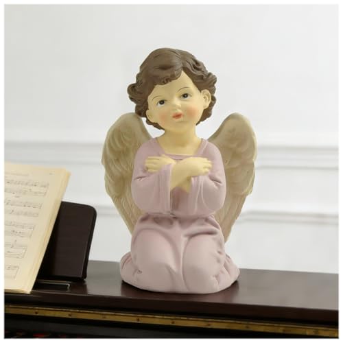 Praying Angel Figurine, 3.74 Inch Resin Guardian Angel Home Decor - style: 3.74'' Little angel cross hands kneeling