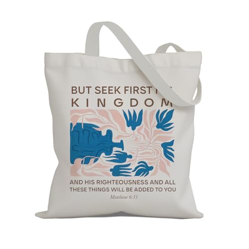 Christian Canvas Tote Bag,Christian Bags For Women. - color: White Christian Totebag-9