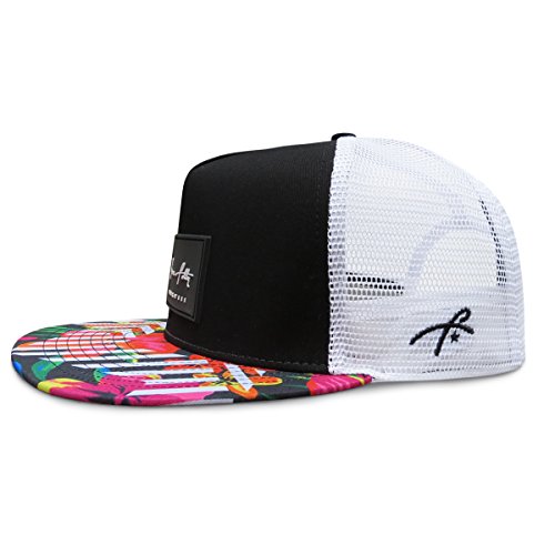 Grace Folly Trucker Hat for Men & Women. Snapback Mesh Caps - color: Floral